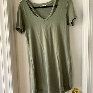 Olive green tshirt dress